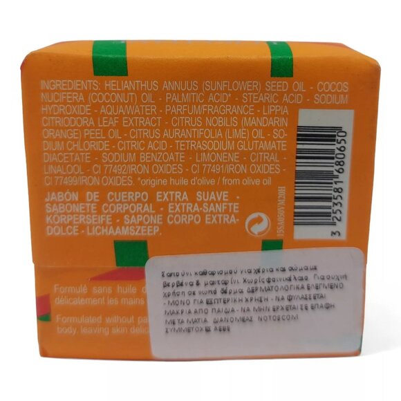 L'Occitane Verbena Mandarin Extra Gentle Soap Bar soap 1.7oz 50g new - Picture 2 of 4